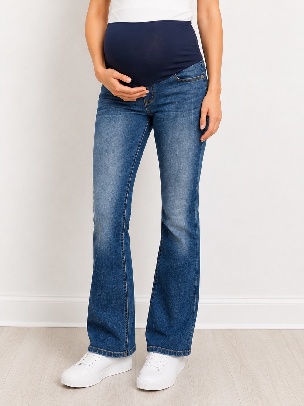 Liz Lange Navy Belly Panel Maternity Bootcut Jeans